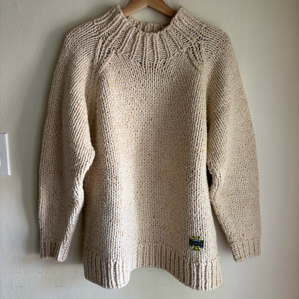 Tory Sport Cream Cowl Neck Sweater